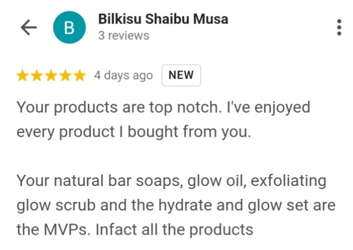 google review from a satisfied customer