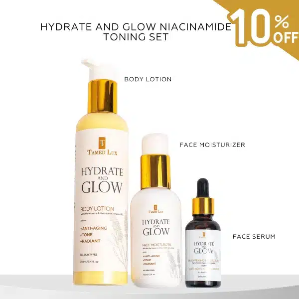 Tamed lux Hydrate and glow niacinamide toning set